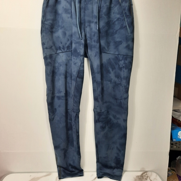 Lululemon Textured Tech Joggers Pants Sz S Men's Diamond Dye Iron Blue True Navy - Picture 4 of 16